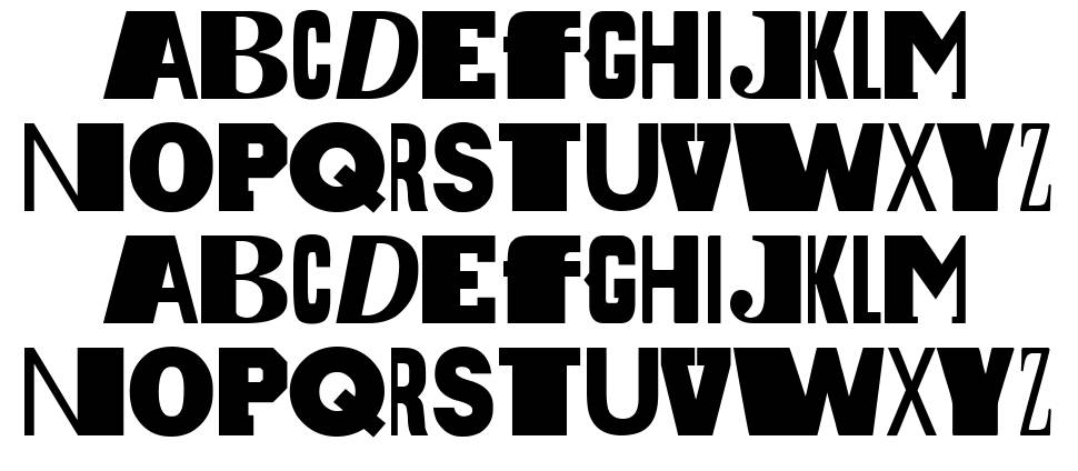 Dada is the new Black font specimens