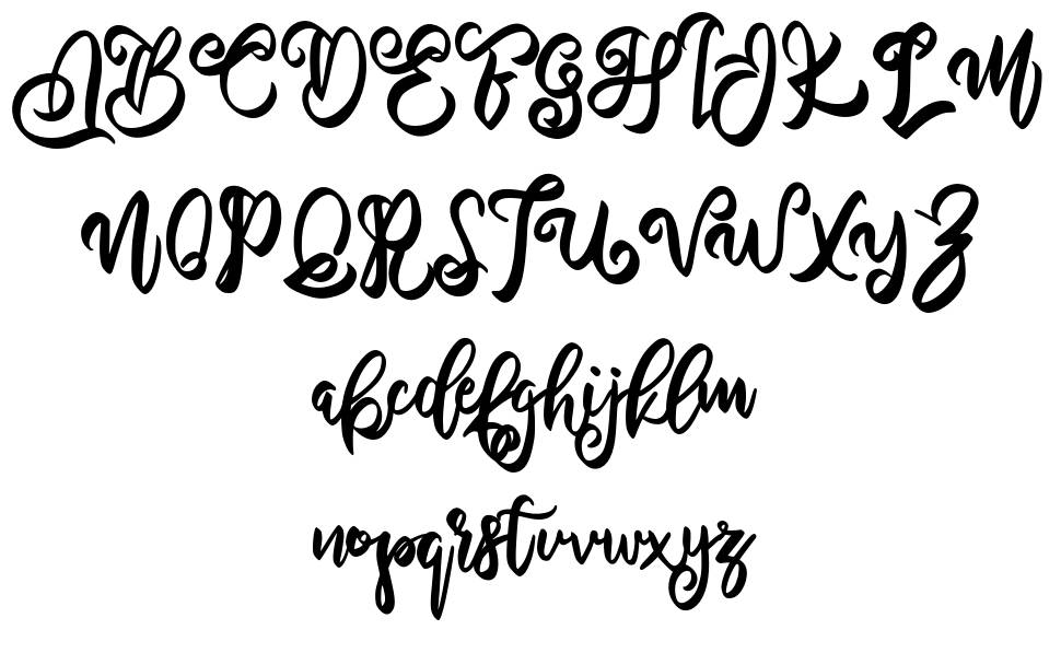 Dadali font specimens