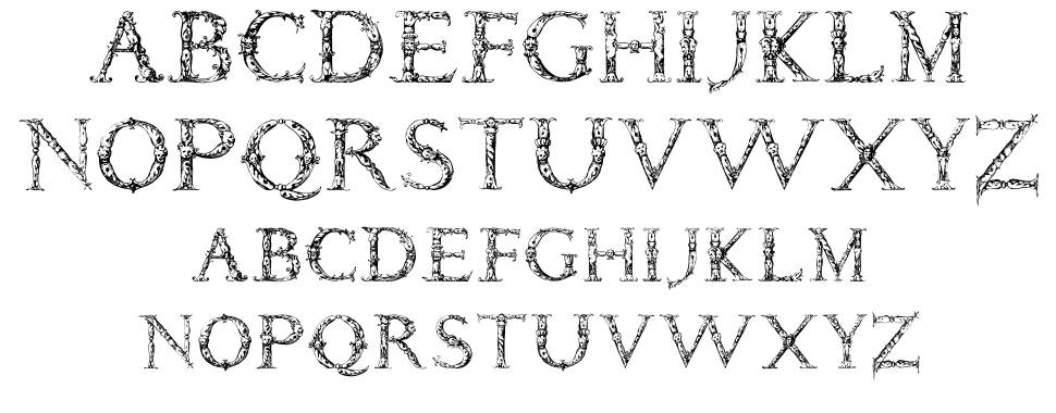 Daemonesque písmo Exempláře
