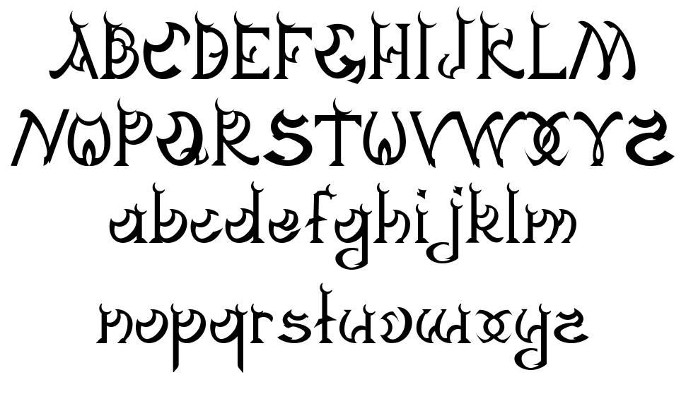 Dagon Gothic font specimens
