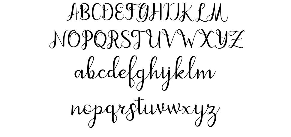 Dahlia Script font specimens