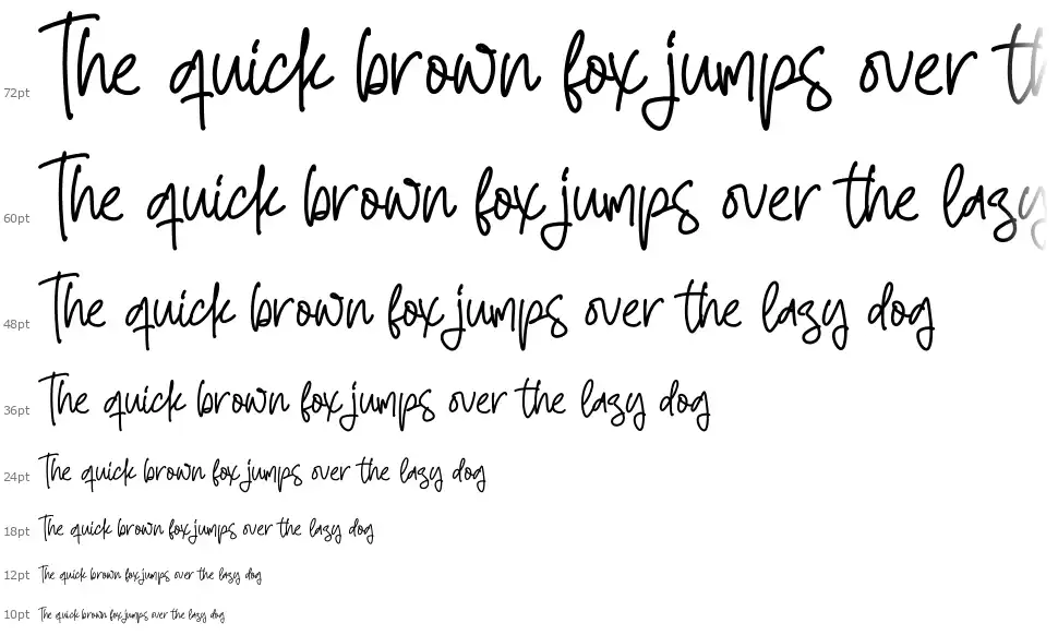 Daily Handwrittenfont waterfall