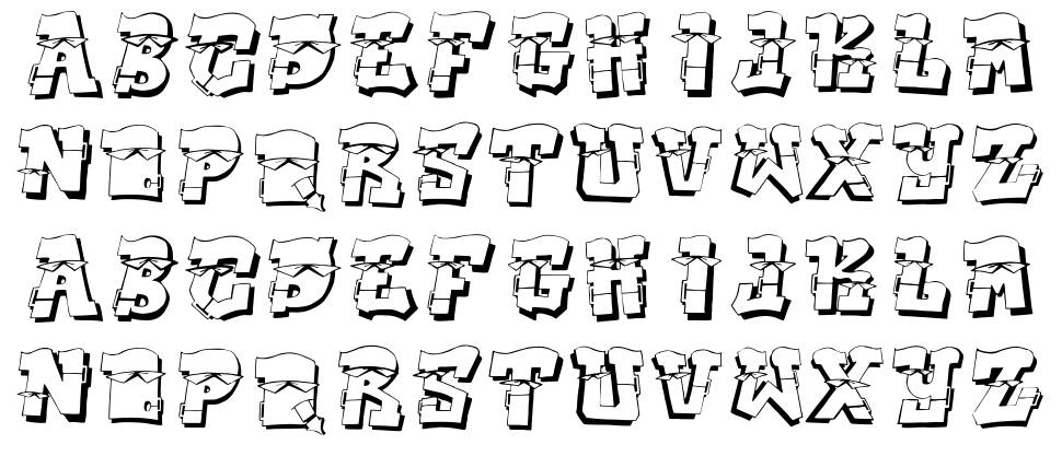 Dak Font písmo Exempláře