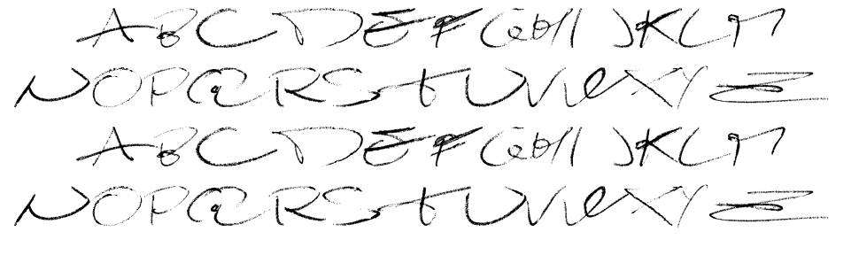 Damagrafik Script font specimens