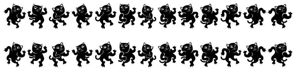 Dancing Cat font Örnekler