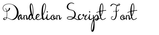 Dandelion Script Font fonte
