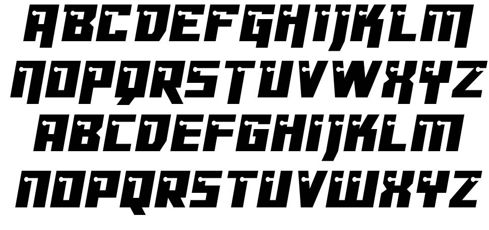Dangerbot font specimens
