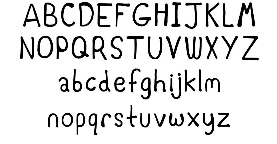 Danhand font specimens