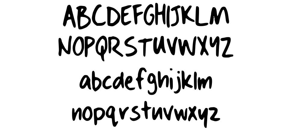 Dans Hand Writing font Örnekler
