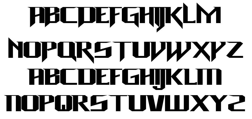 Dardevil 字形 标本