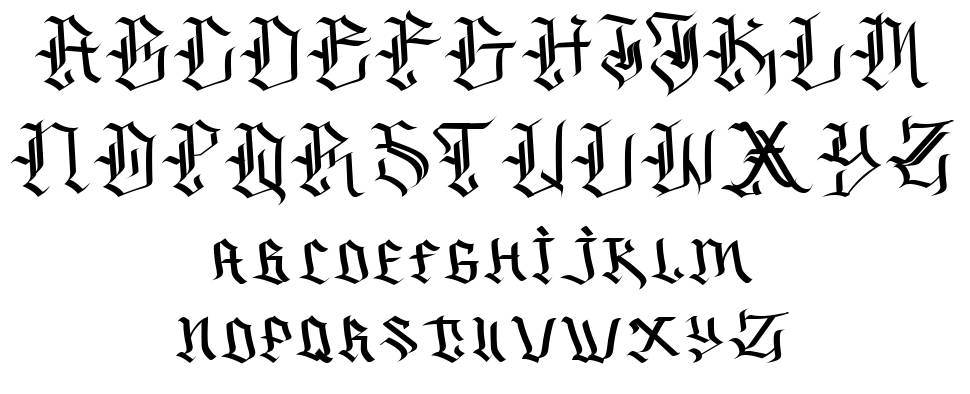 Dark Angel font Örnekler