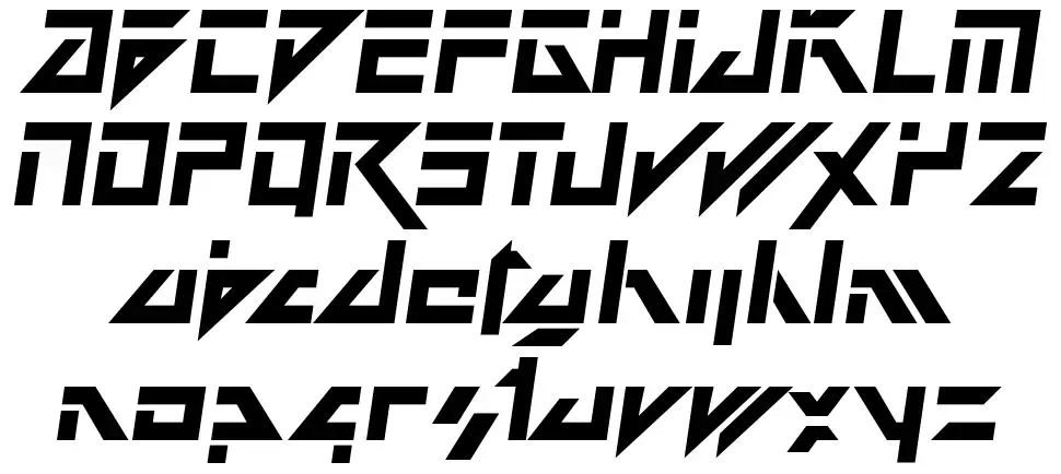 Dark Future font specimens