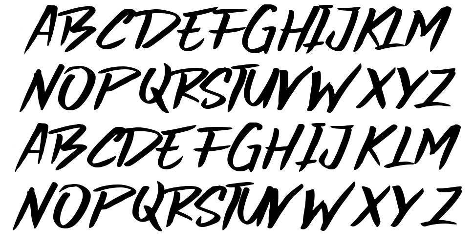 Dark Hammer font specimens