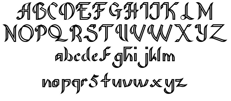 Dark Line font specimens