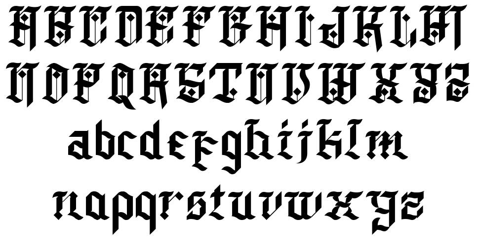 Dark Marker font specimens