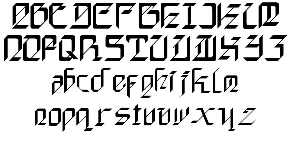 Dark Saber font specimens