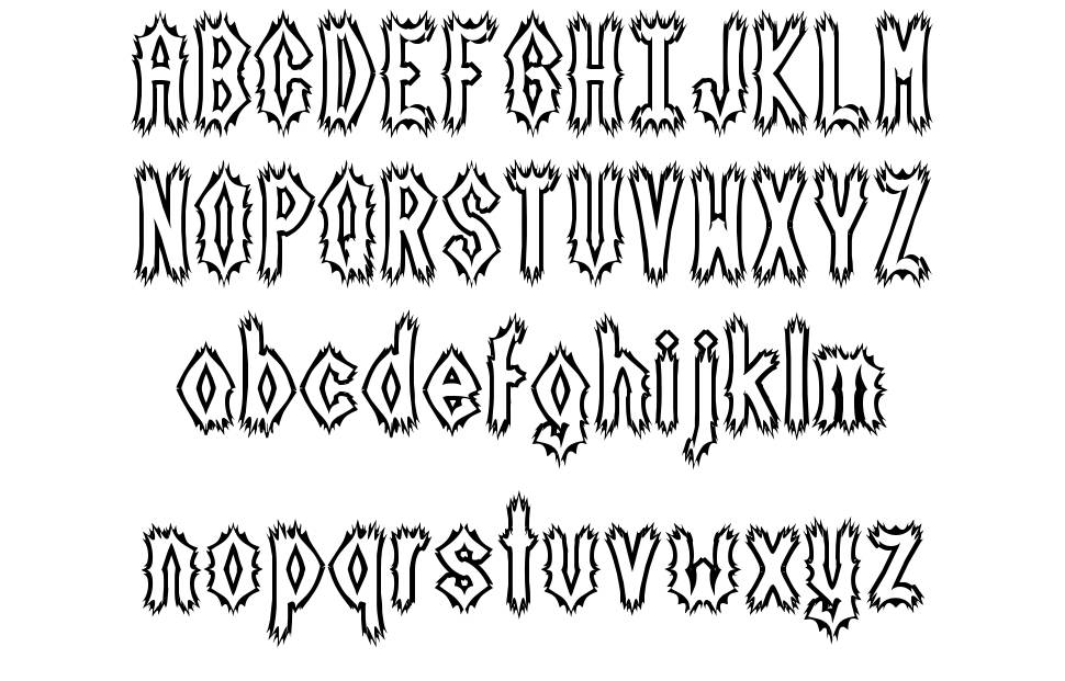 Dark Side font specimens