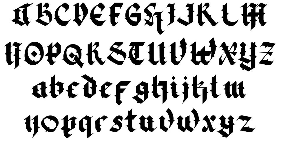 Dark Timefont specimens
