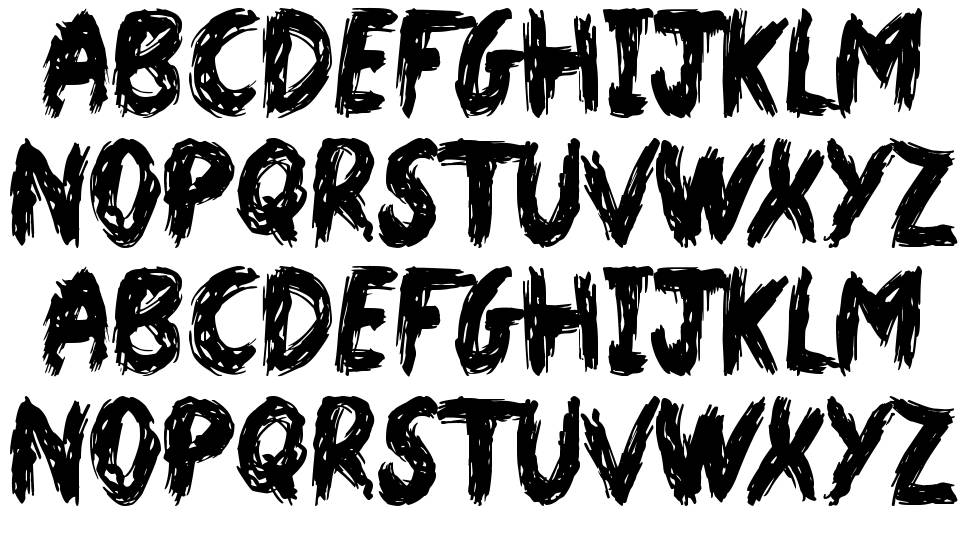 Dark World font specimens