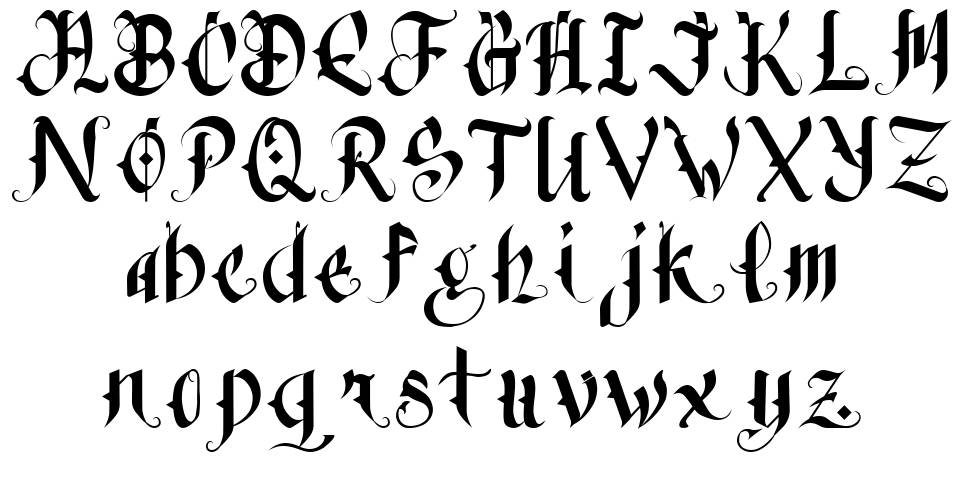 Darkmist font specimens