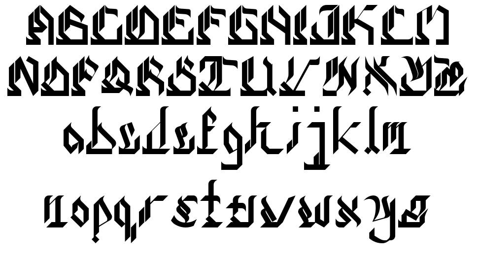 Darkmoon font specimens