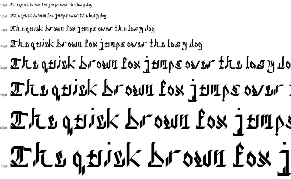 Darkmoon font Şelale