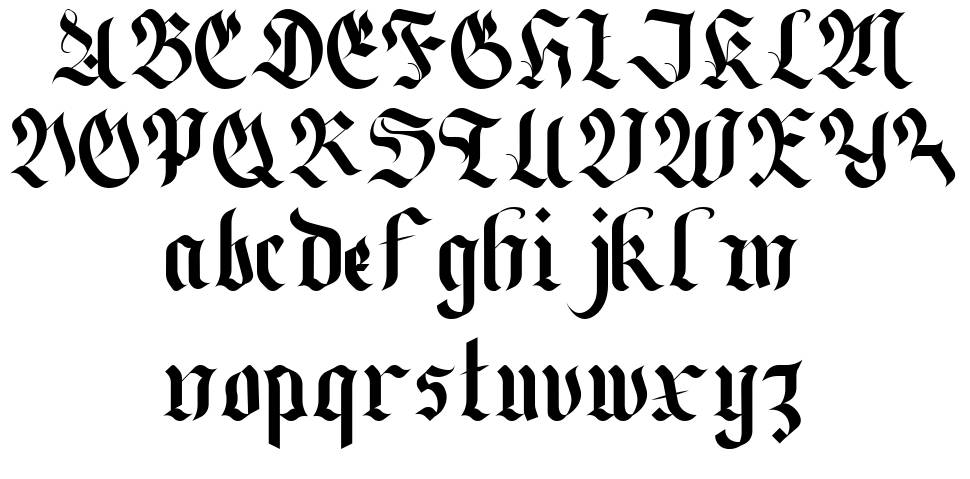 Darkslayer font specimens