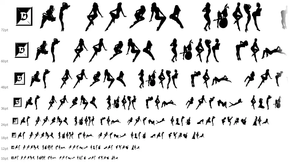 Darrians Sexy Silhouettes font by Darrian Lynx FontRiver