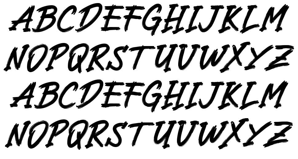 Dartho Brush font specimens