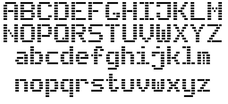 Dash Digital-7 font specimens