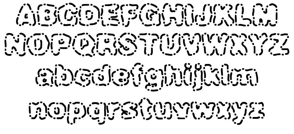 Dash Dot font specimens