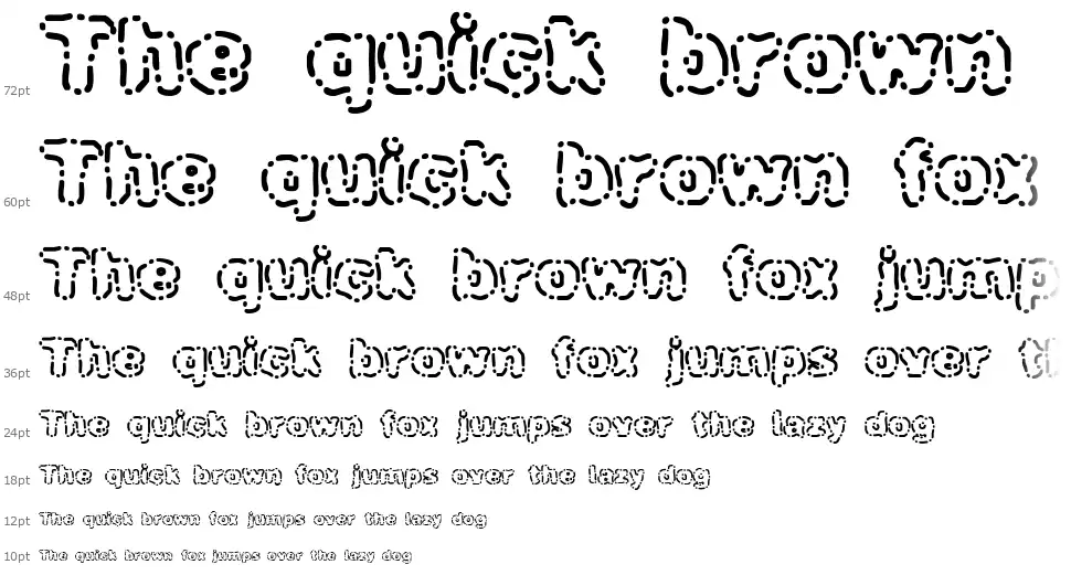 Dash Dotfont waterfall