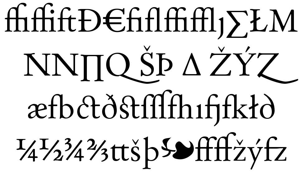 Day Roman font specimens