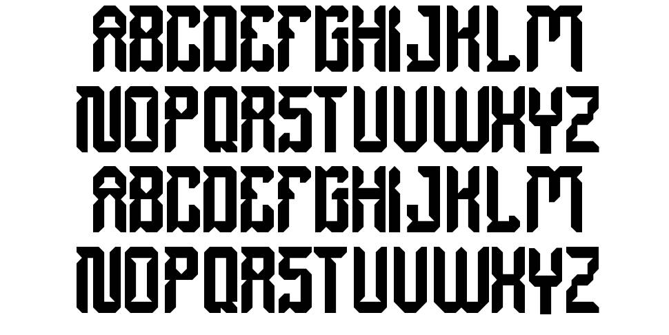 Dayak Shield font specimens