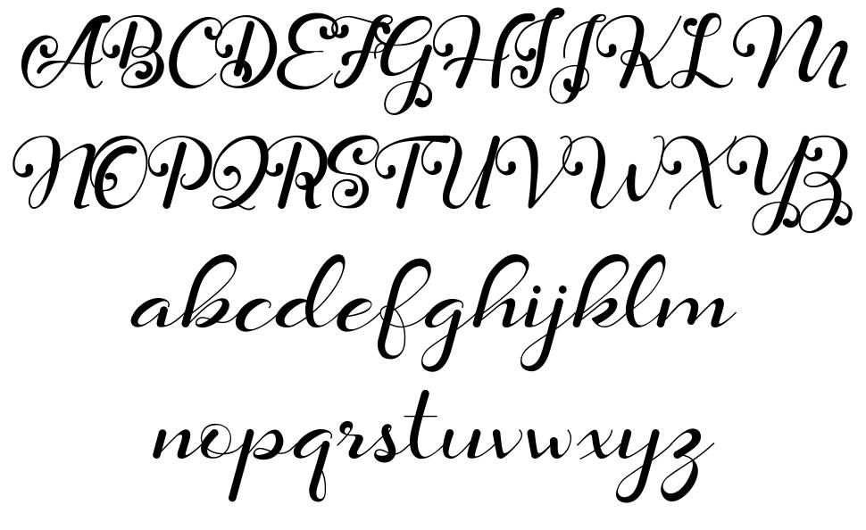 Daysha font specimens