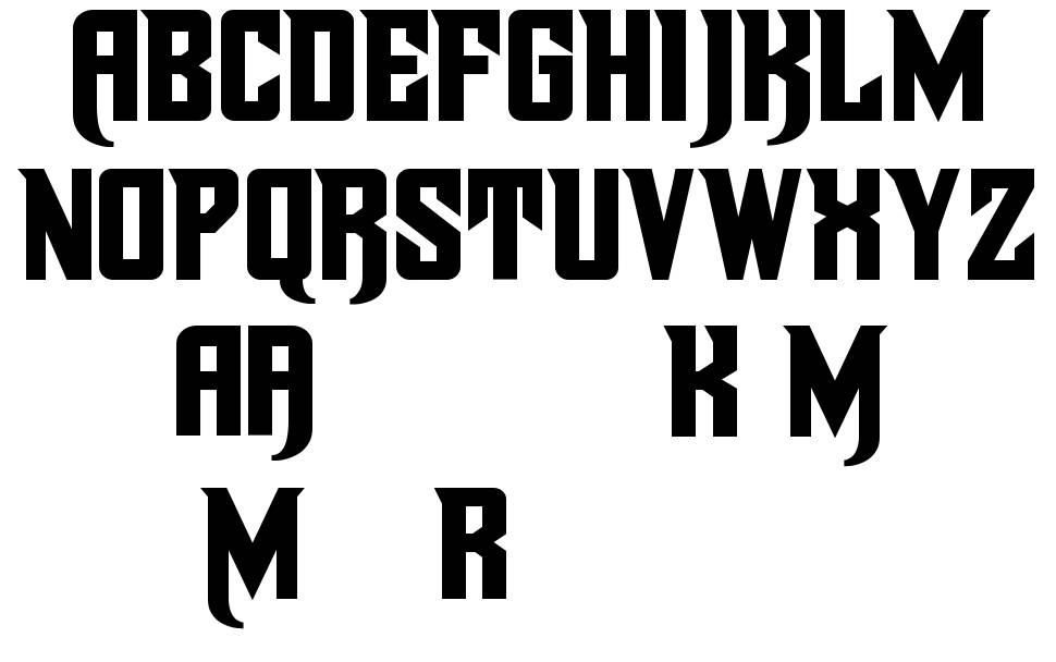 Dback font specimens