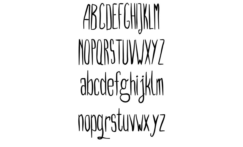 DCC Long nails font specimens