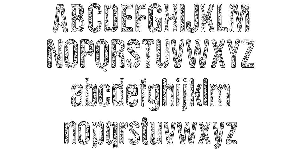 DCC Stained Aliens font specimens