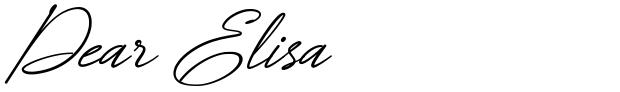 Dear Elisa