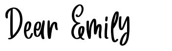 Dear Emily font