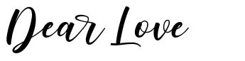 Dear Love шрифт