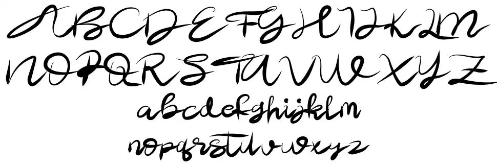 Dear My Love font specimens