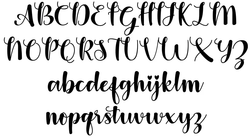 Dear Sweetheartfont specimens