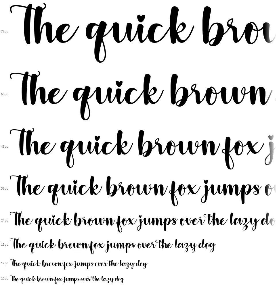 Dear Sweetheartfont waterfall
