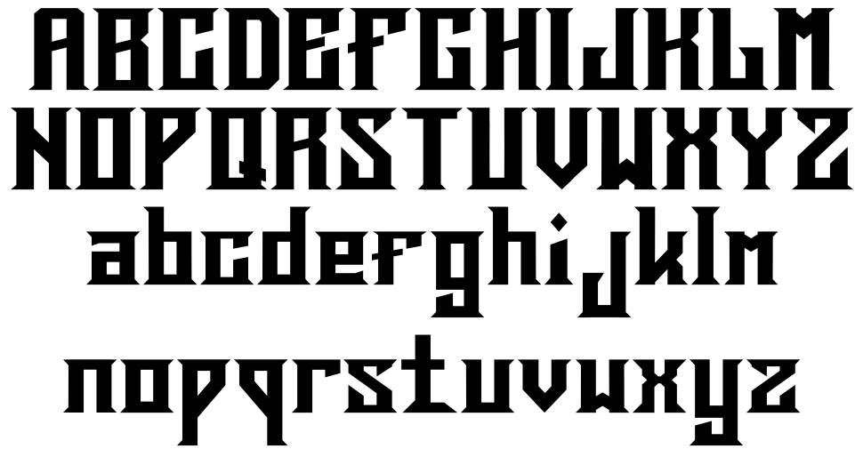Deargod font specimens