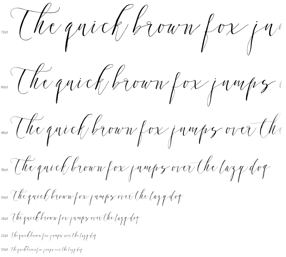 Dearly Scriptfont waterfall