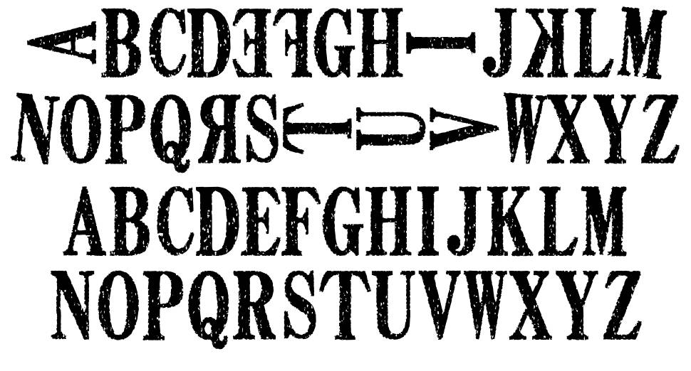 Death Font písmo Exempláře