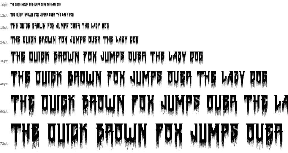 Death to Metal font Waterfall