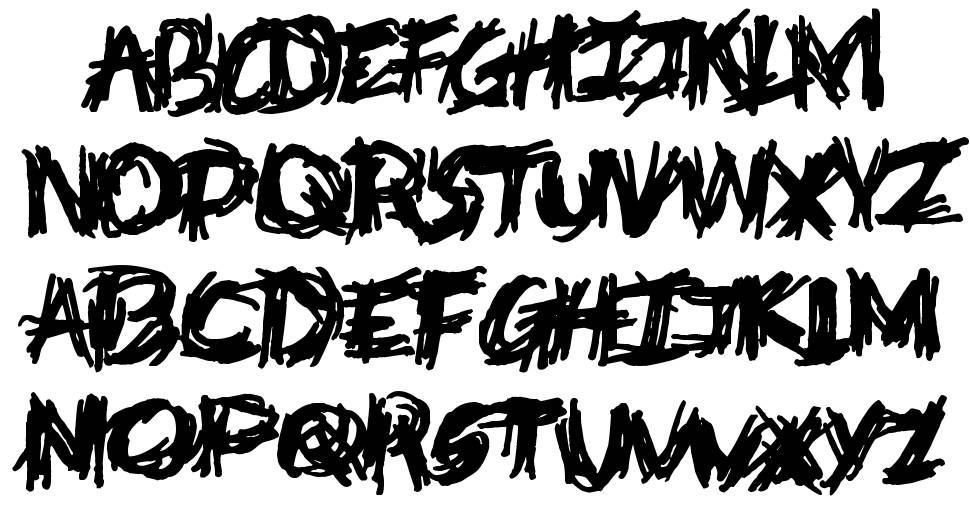 Deathtrap font specimens