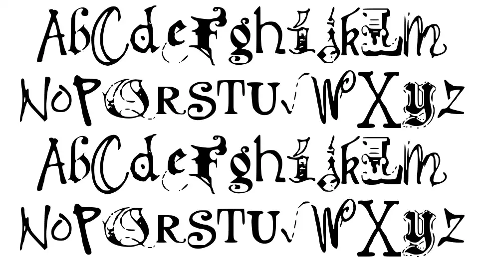 Deb Mixed Fancyfont specimens